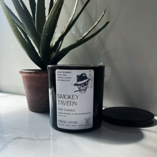 SMOKEY TAVERN SOY CANDLE - 8.5 OZ.