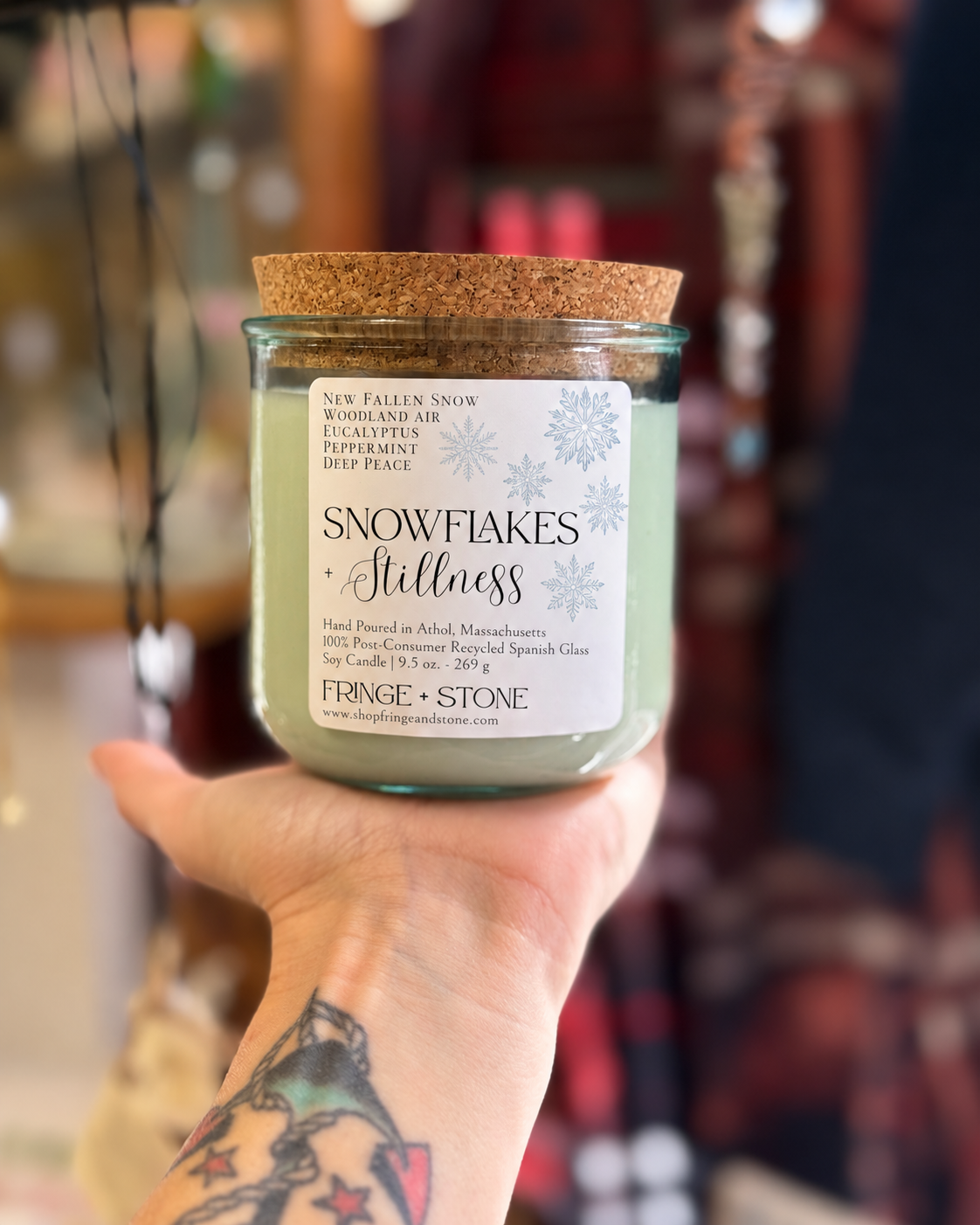 SNOWFLAKES + STILLNESS SOY CANDLE 9.5oz.