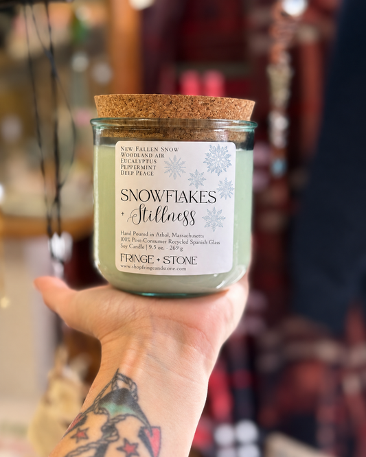 SNOWFLAKES + STILLNESS SOY CANDLE 9.5oz.