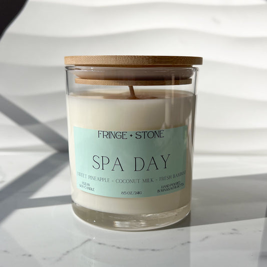 SPA DAY SOY CANDLE 8.5 OZ.