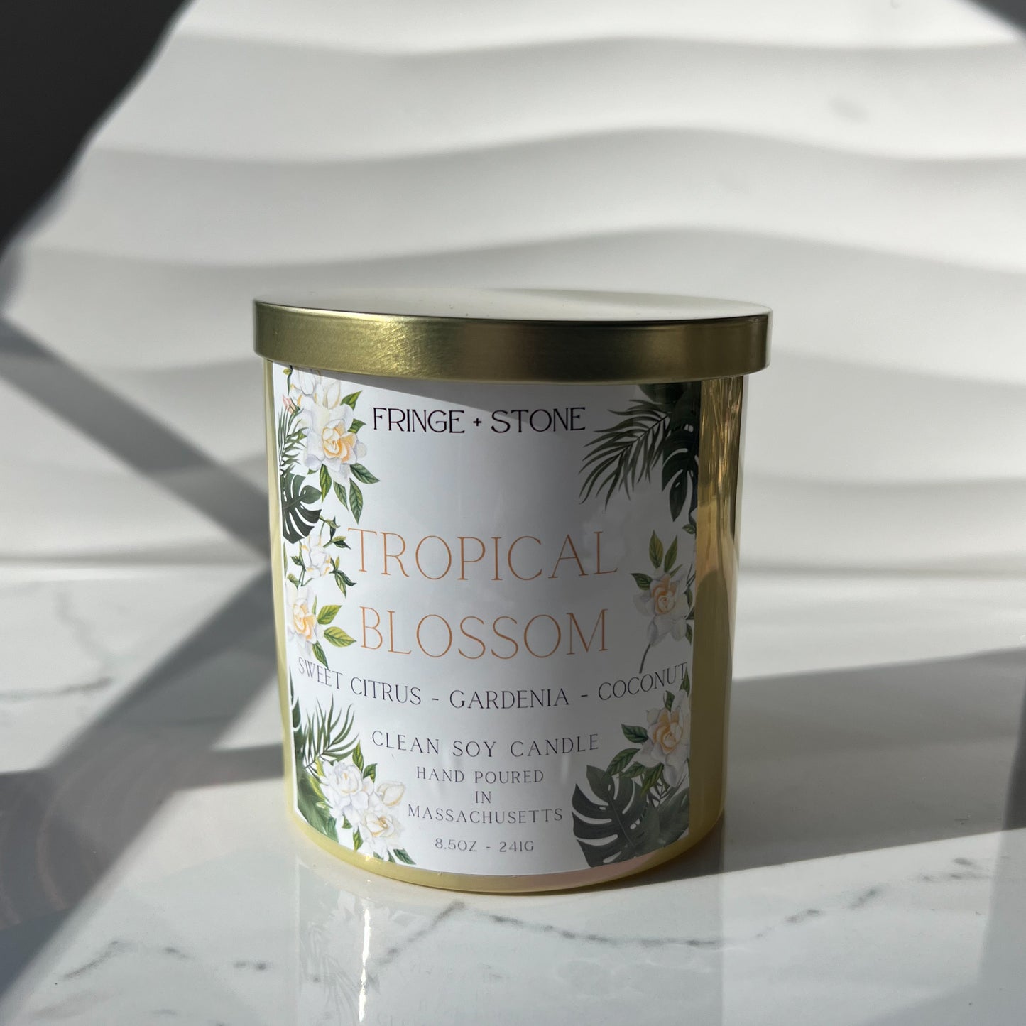 TROPICAL BLOSSOM - 8.5oz. SOY CANDLE